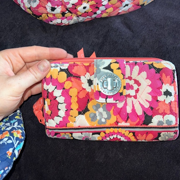 Orange and pink Vera Bradley purse and wallet - Picture 5 of 5